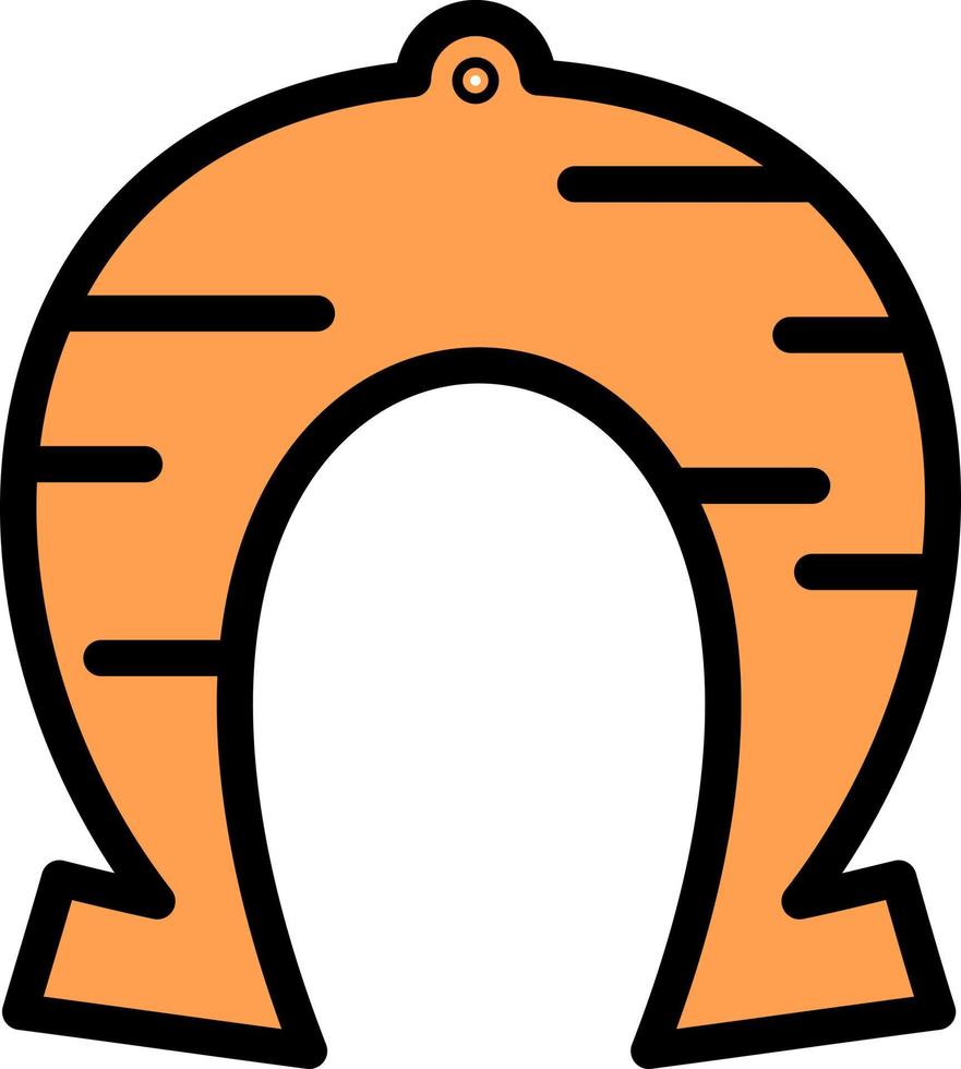 Festival Fortune Horseshoe Luck Patrick Business Logo Template Flat Color vector