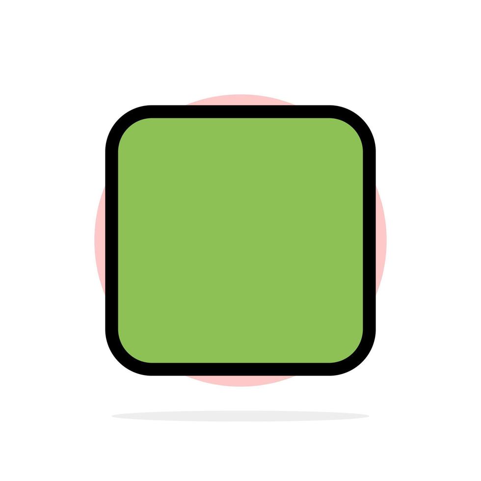 Box Checkbox Unchecked Abstract Circle Background Flat color Icon vector