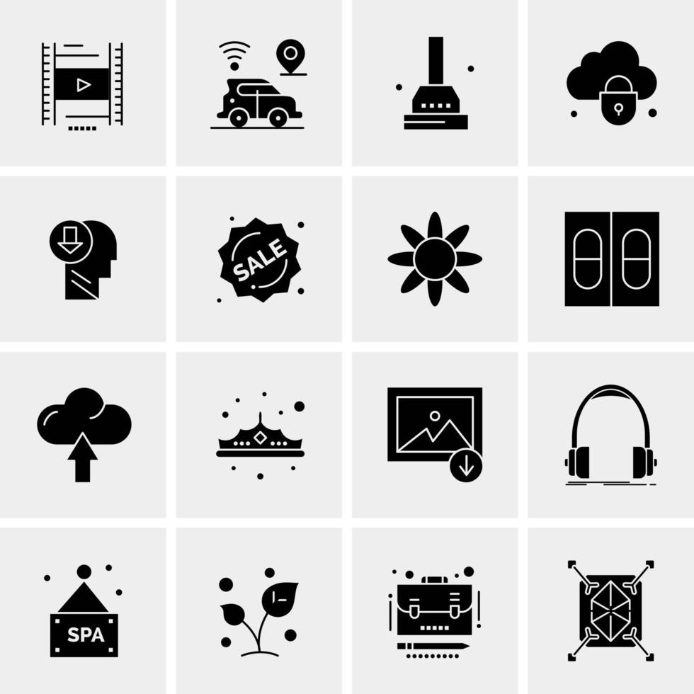 16 Universal Business Icons Vector Creative Icon Illustration to use in web and Mobile Related project