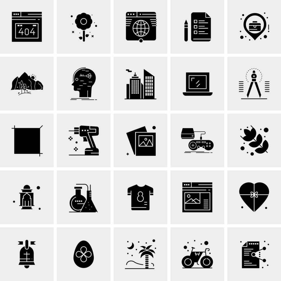 25 iconos de negocios universales vector ilustración de icono creativo para usar en proyectos relacionados con la web y dispositivos móviles