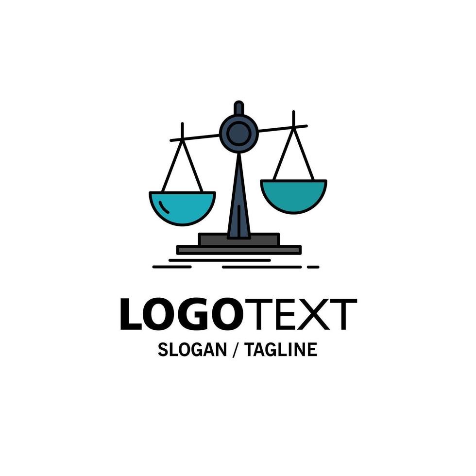 Balance Law Loss Profit  Business Logo Template Flat Color vector