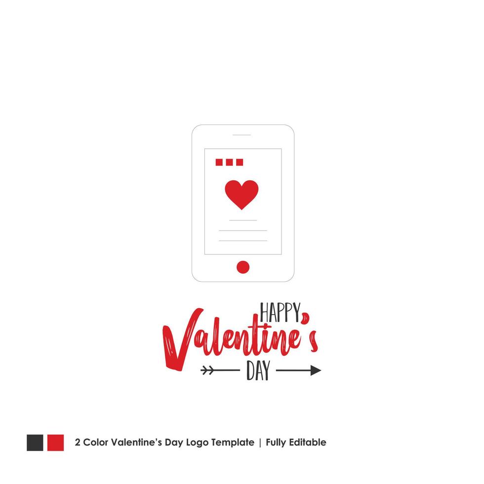 Happy Valentines Day Card Vector Lettering Background