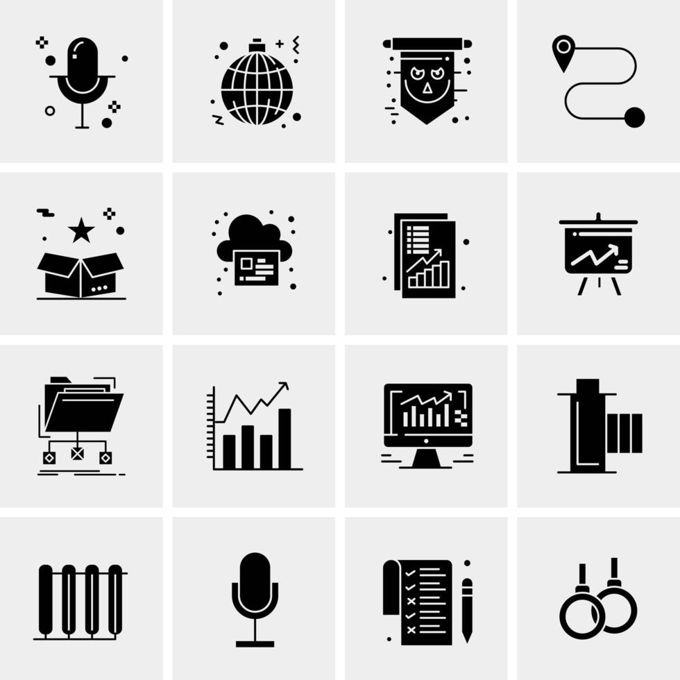 16 Universal Business Icons Vector Creative Icon Illustration to use in web and Mobile Related project