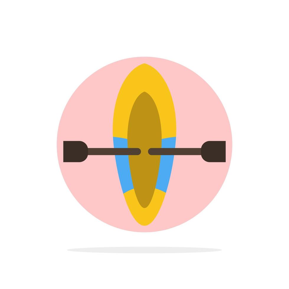 Boat Summer Beach Abstract Circle Background Flat color Icon vector