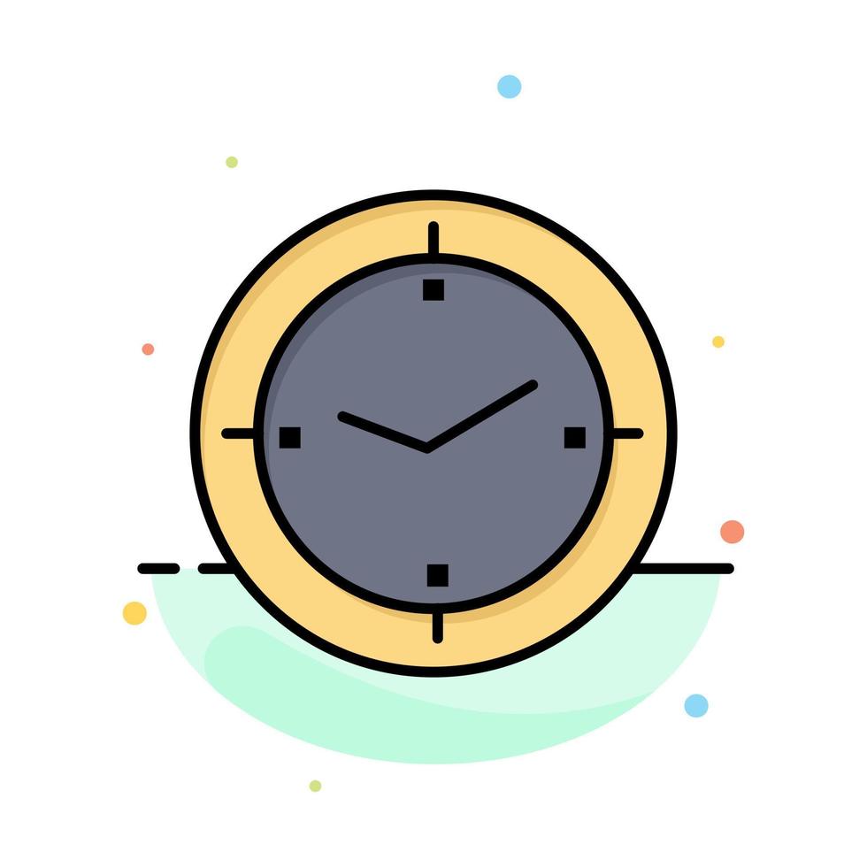 Time Timer Compass Machine Abstract Flat Color Icon Template vector