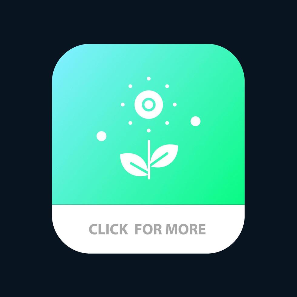 Flower Plant Rose Spring Mobile App Button Android and IOS Glyph Version vector