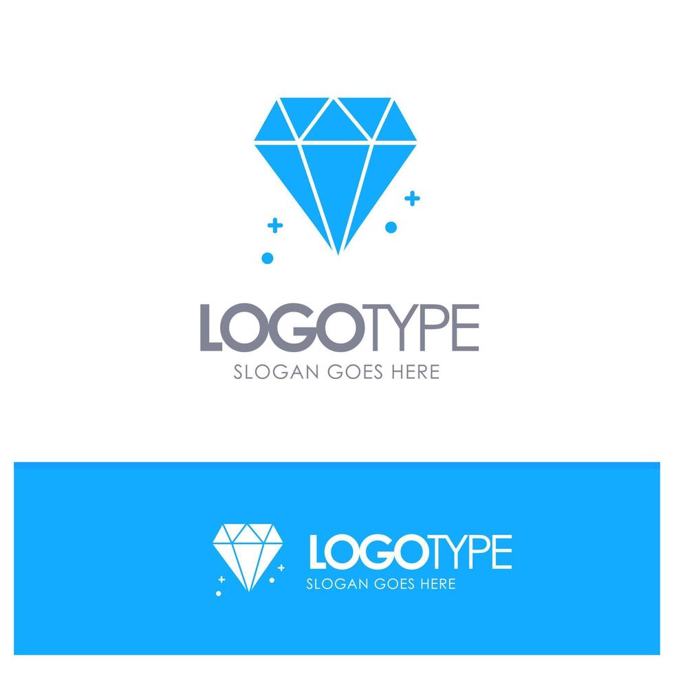 Diamond Canada Jewel Blue Solid Logo with place for tagline vector