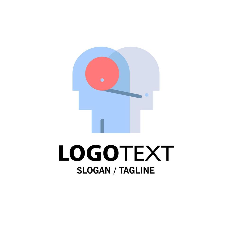 Better Communication Hearing Human Business Logo Template Flat Color vector
