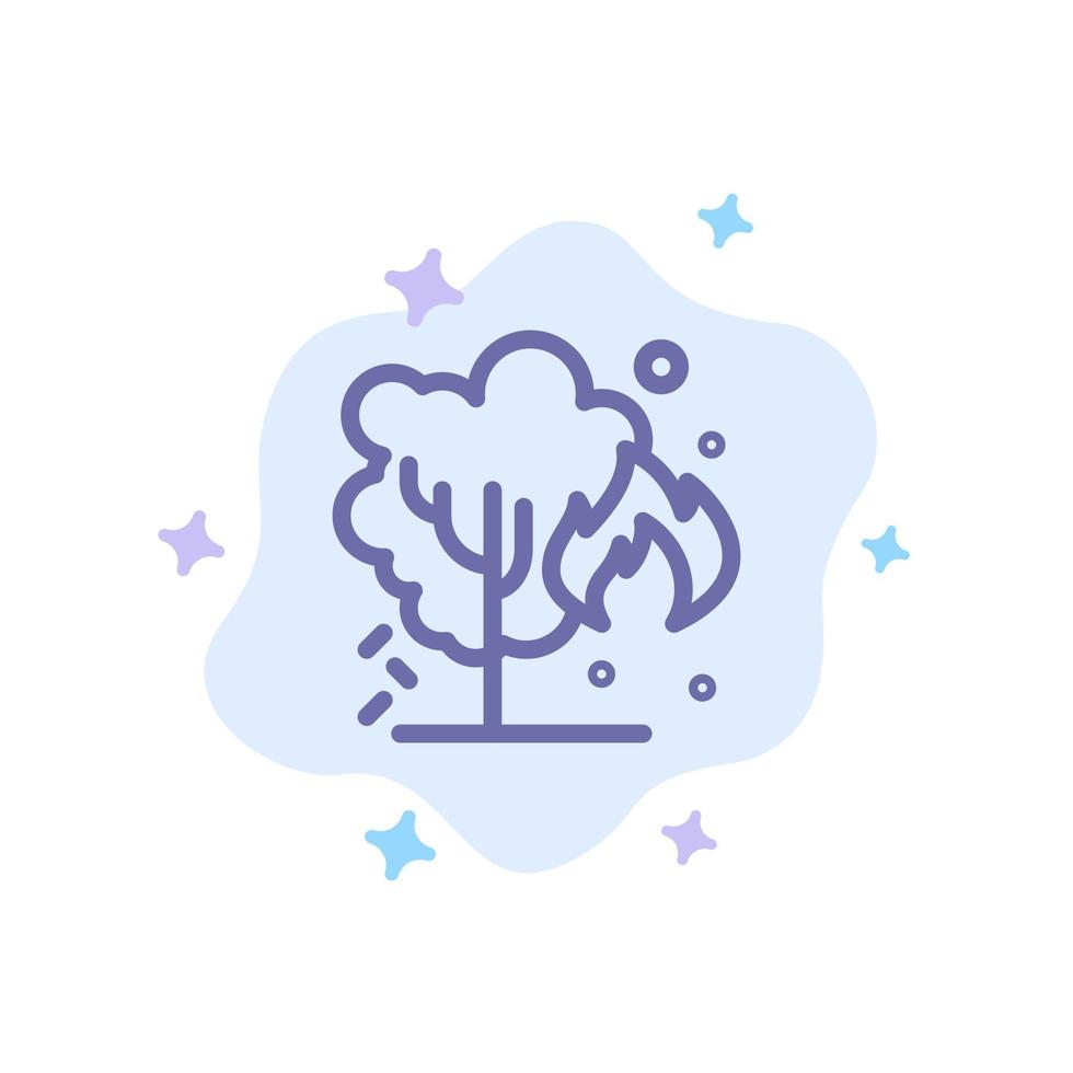 Energy Environment Green Pollution Blue Icon on Abstract Cloud Background vector