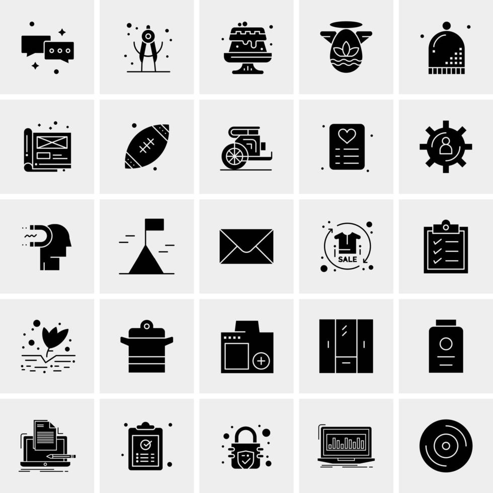 25 iconos de negocios universales vector ilustración de icono creativo para usar en proyectos relacionados con la web y dispositivos móviles