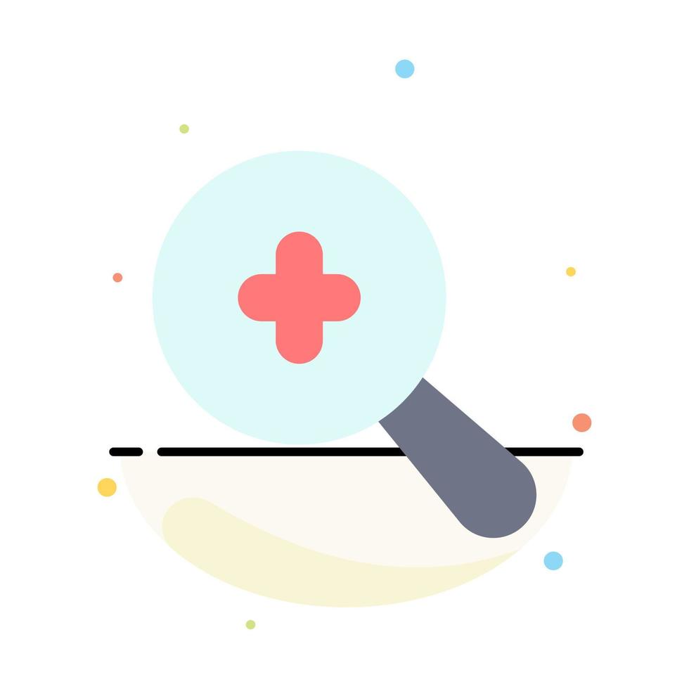 Expanded Search Plus Abstract Flat Color Icon Template vector