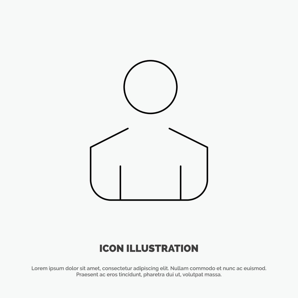 Male Man Person Line Icon Vector