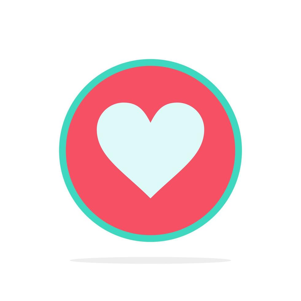 Love Heart Favorite Crack Abstract Circle Background Flat color Icon vector