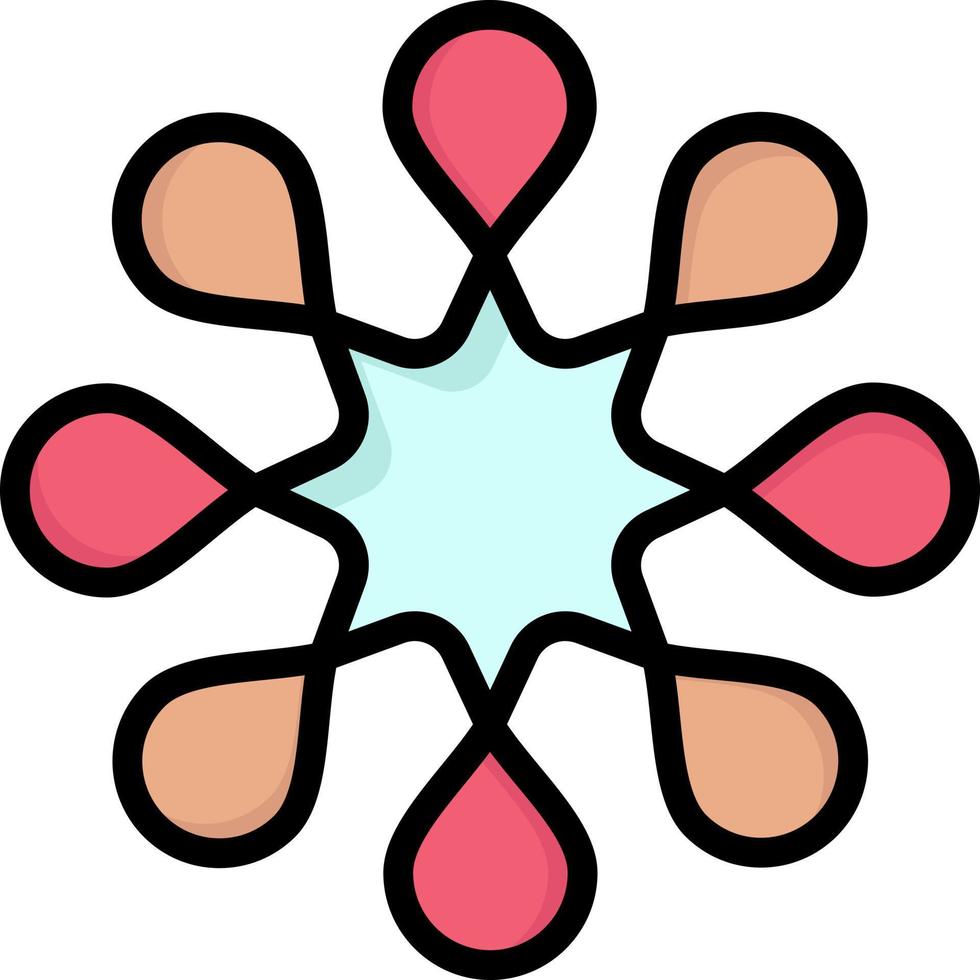 solidaridad salud enfermedad color plano icono vector icono banner plantilla