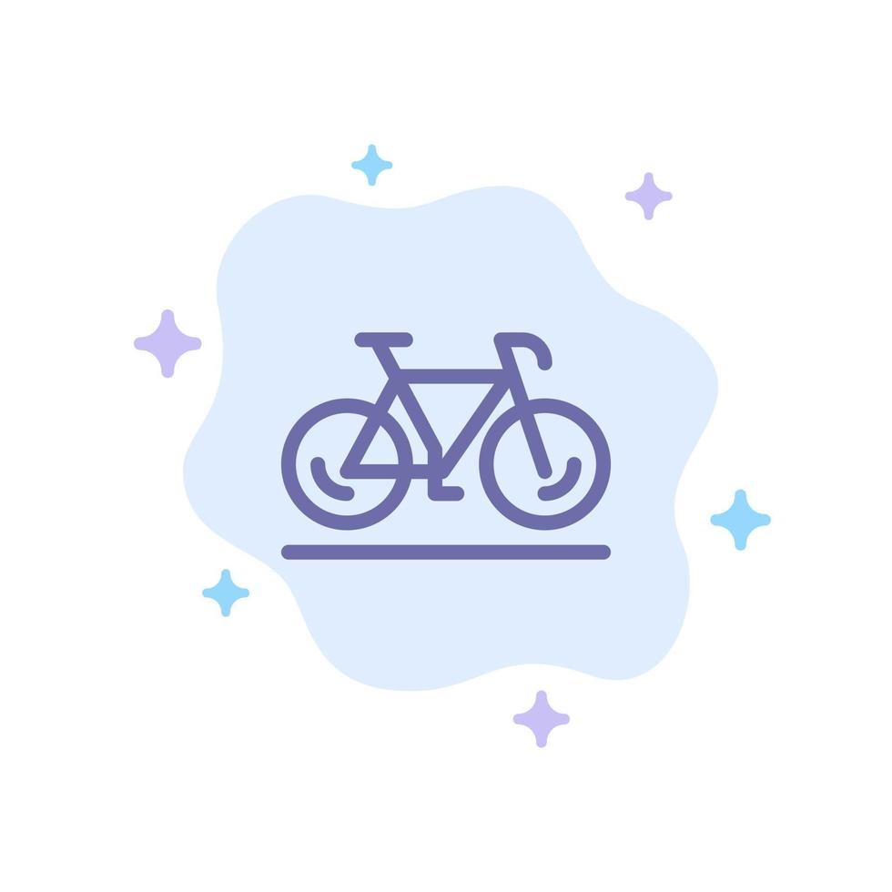 Bicycle Movement Walk Sport Blue Icon on Abstract Cloud Background vector