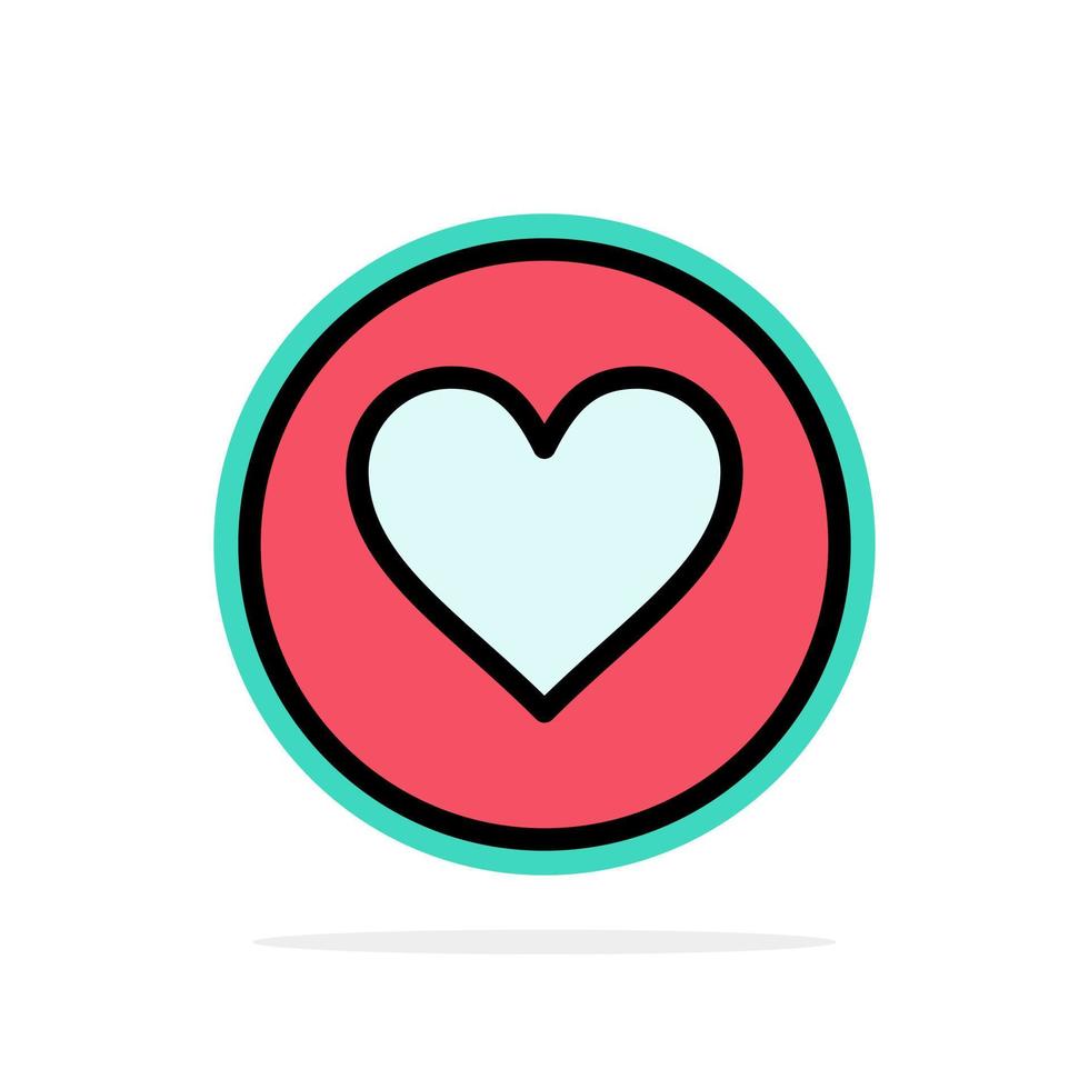 Love Heart Favorite Crack Abstract Circle Background Flat color Icon vector