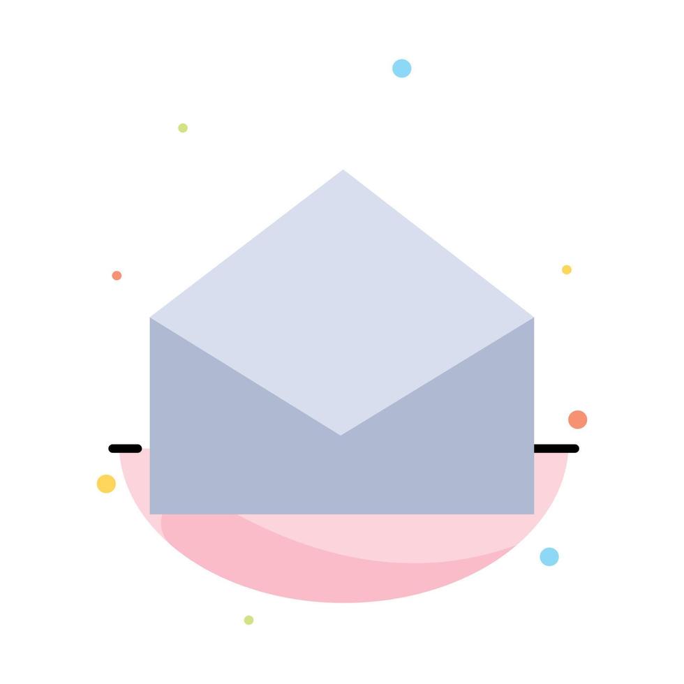 Email Mail Message Open Abstract Flat Color Icon Template vector