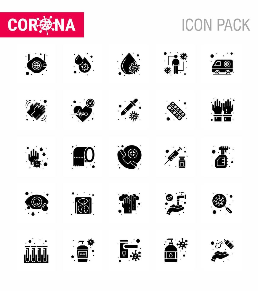 COVID19 corona virus contamination prevention Blue icon 25 pack such as intect host fever coronavirus fever viral coronavirus 2019nov disease Vector Design Elements