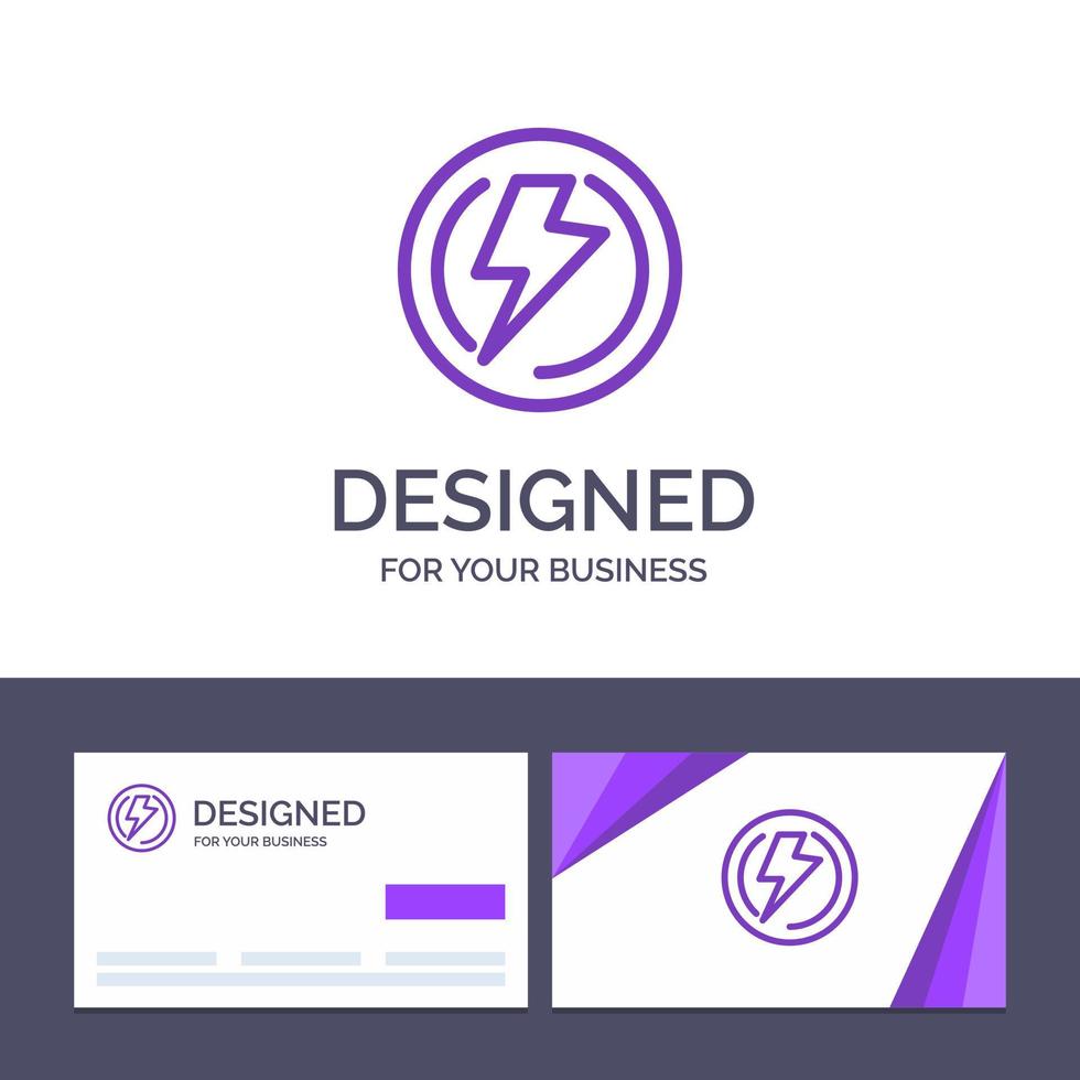 Creative Business Card and Logo template Bolt Light Voltage Industry Power Vector Illustration