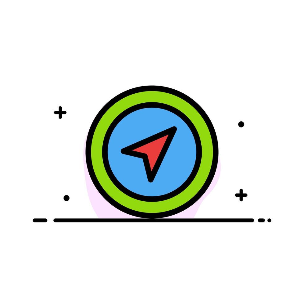 Location Map Pointer Pin  Business Flat Line Filled Icon Vector Banner Template