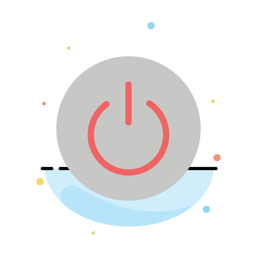 Interface On Power Ui User Abstract Flat Color Icon Template vector