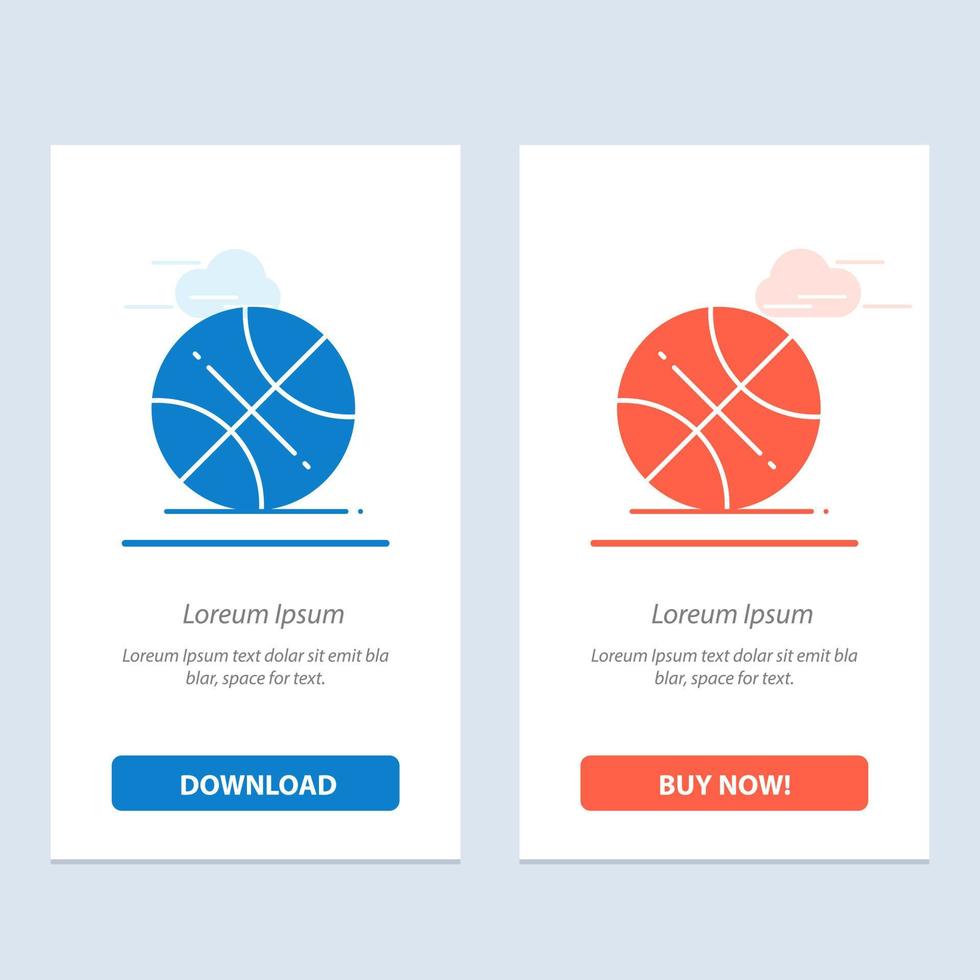 Basketball Ball Sports Usa  Blue and Red Download and Buy Now web Widget Card Template vector