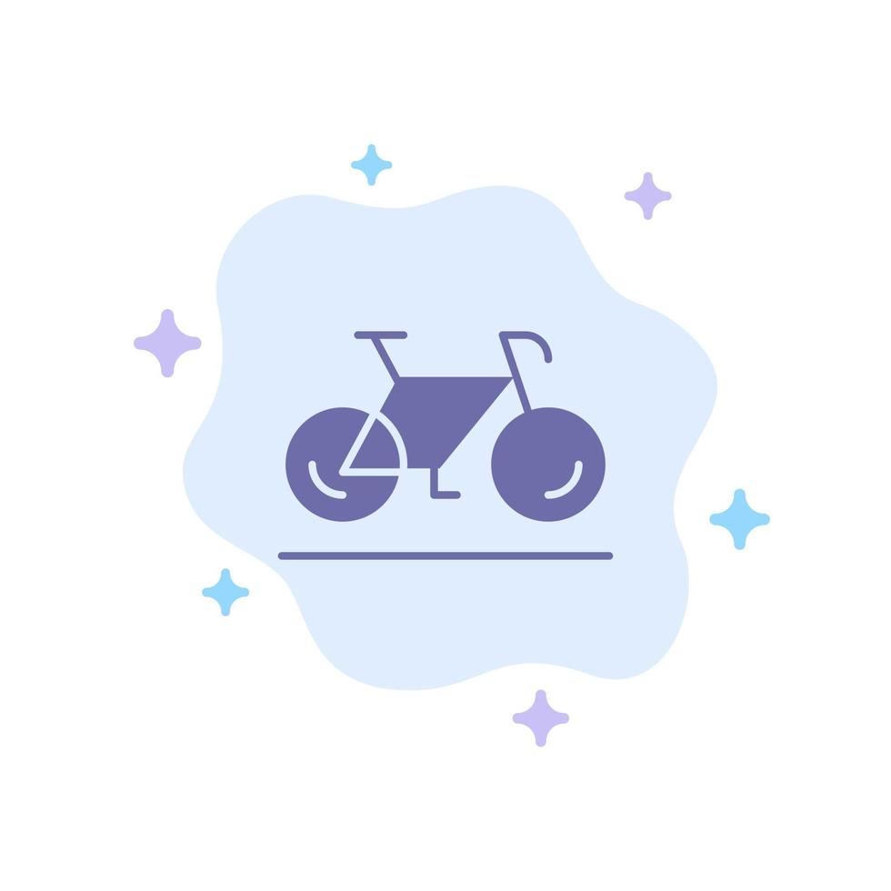 movimiento de bicicletas caminar deporte icono azul sobre fondo de nube abstracta vector