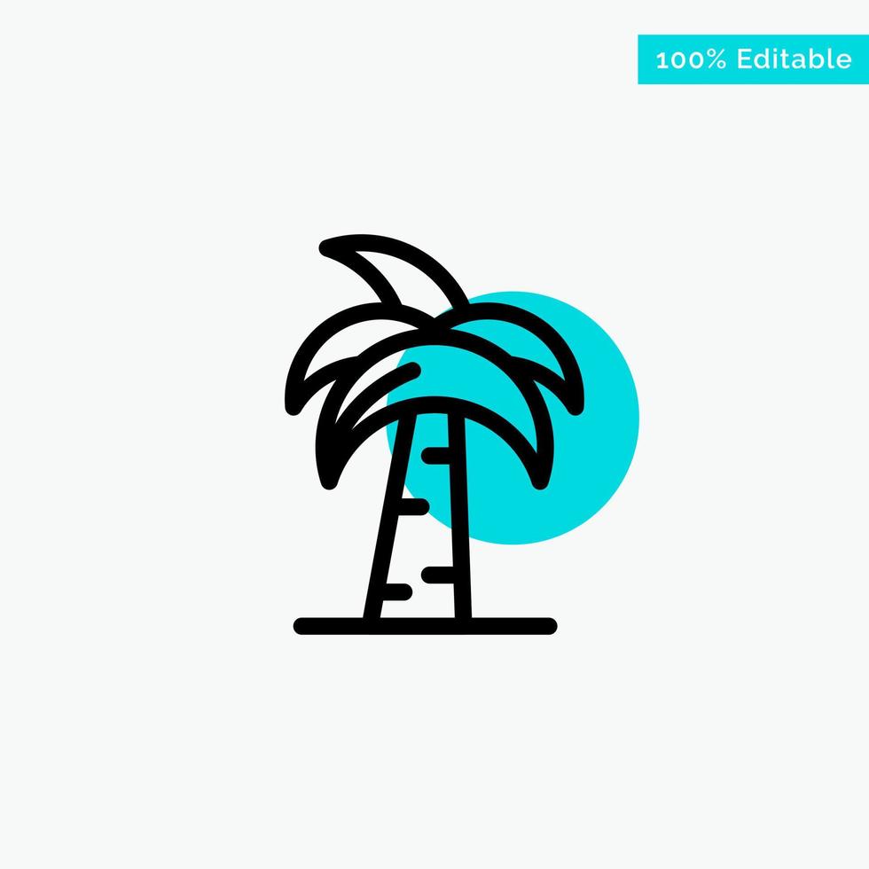 cultura global india indio palmera srilanka árbol turquesa resaltar círculo punto vector icono