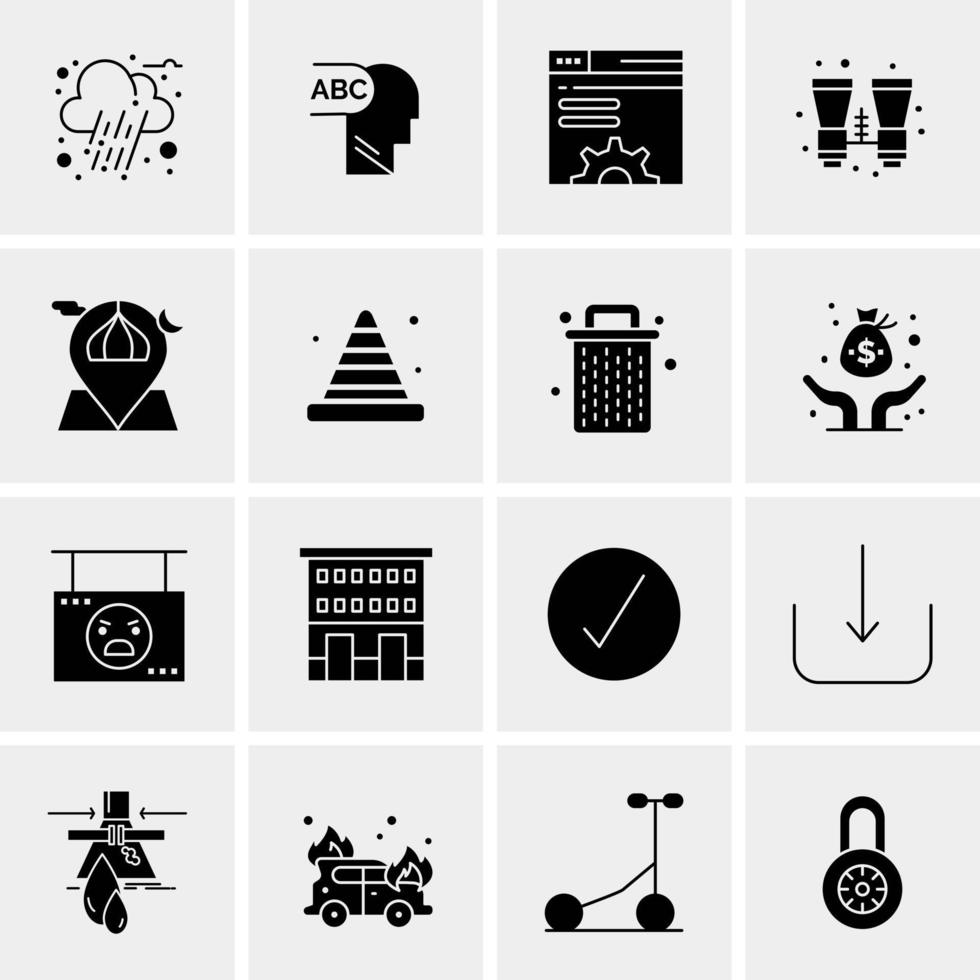 16 Universal Business Icons Vector Creative Icon Illustration to use in web and Mobile Related project