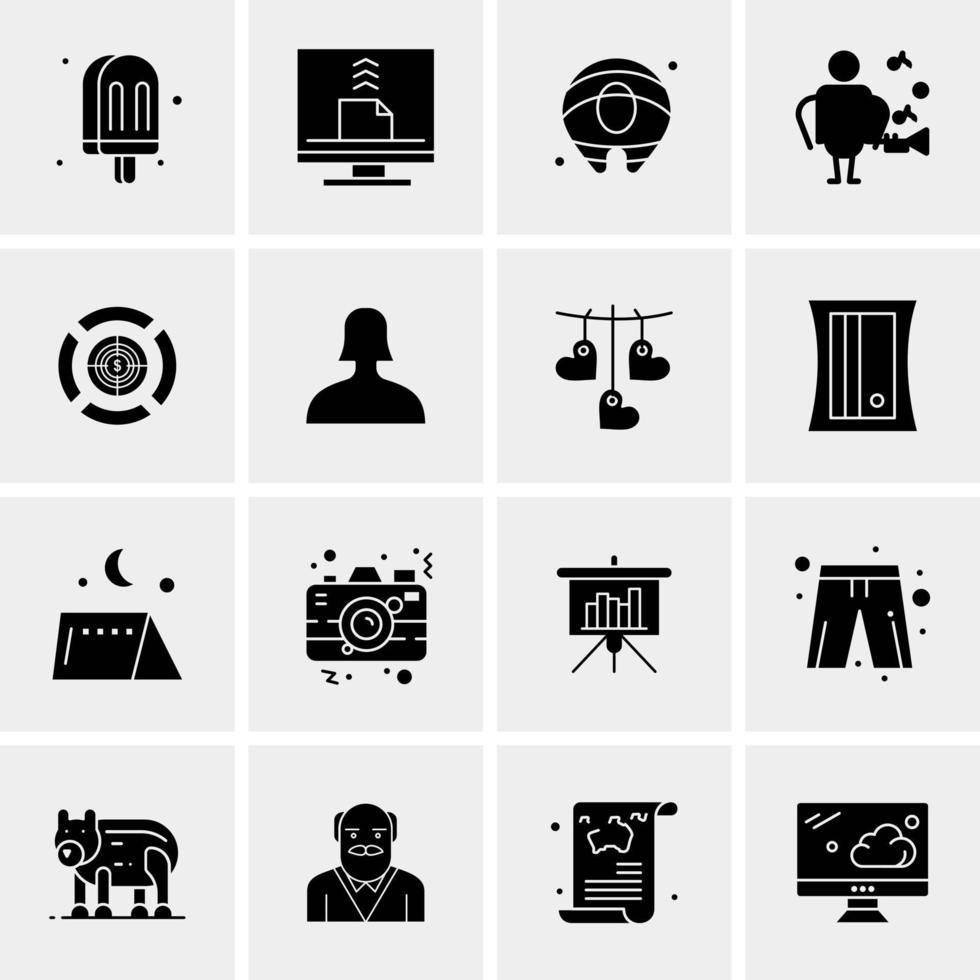 16 Universal Business Icons Vector Creative Icon Illustration to use in web and Mobile Related project