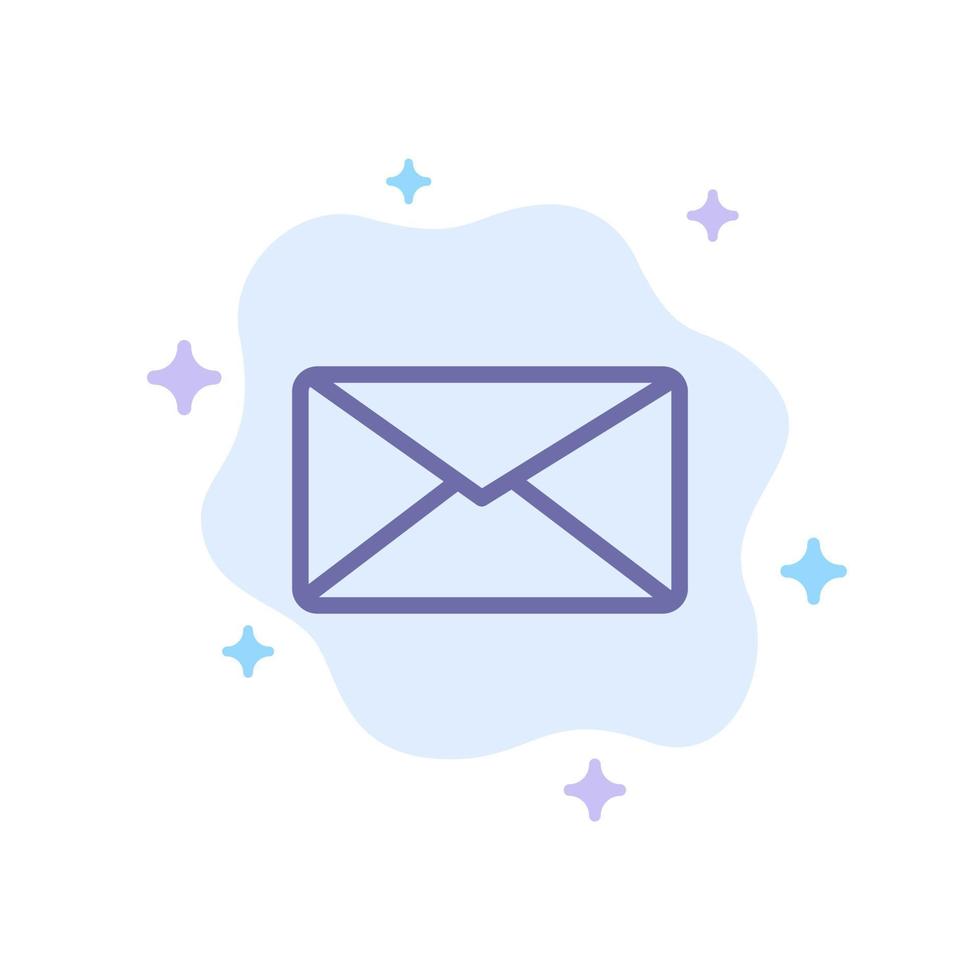 Mail Email User Interface Blue Icon on Abstract Cloud Background vector