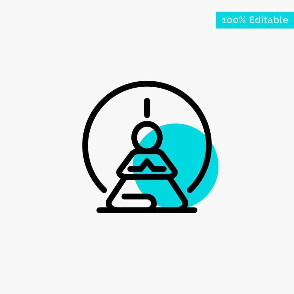 Mental Concentration Concentration Meditation Mental Mind turquoise highlight circle point Vector icon