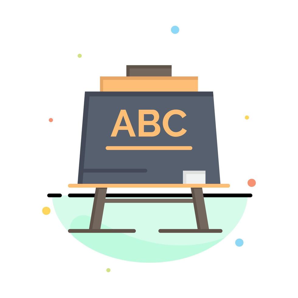 Learning Teacher Abc Board Abstract Flat Color Icon Template vector