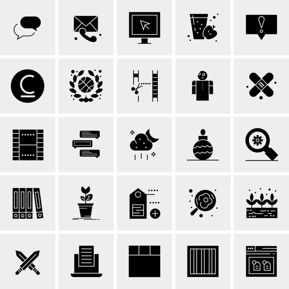 25 iconos de negocios universales vector ilustración de icono creativo para usar en proyectos relacionados con la web y dispositivos móviles