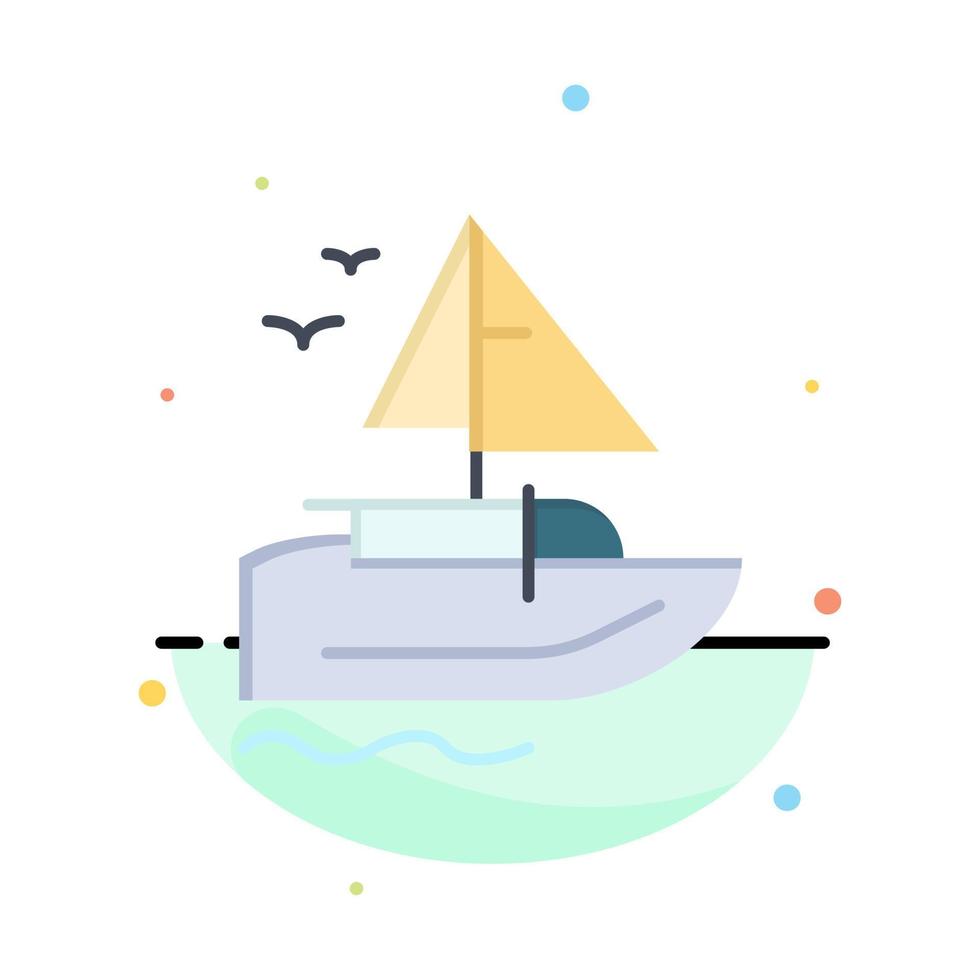 barco barco transporte barco abstracto color plano icono plantilla vector