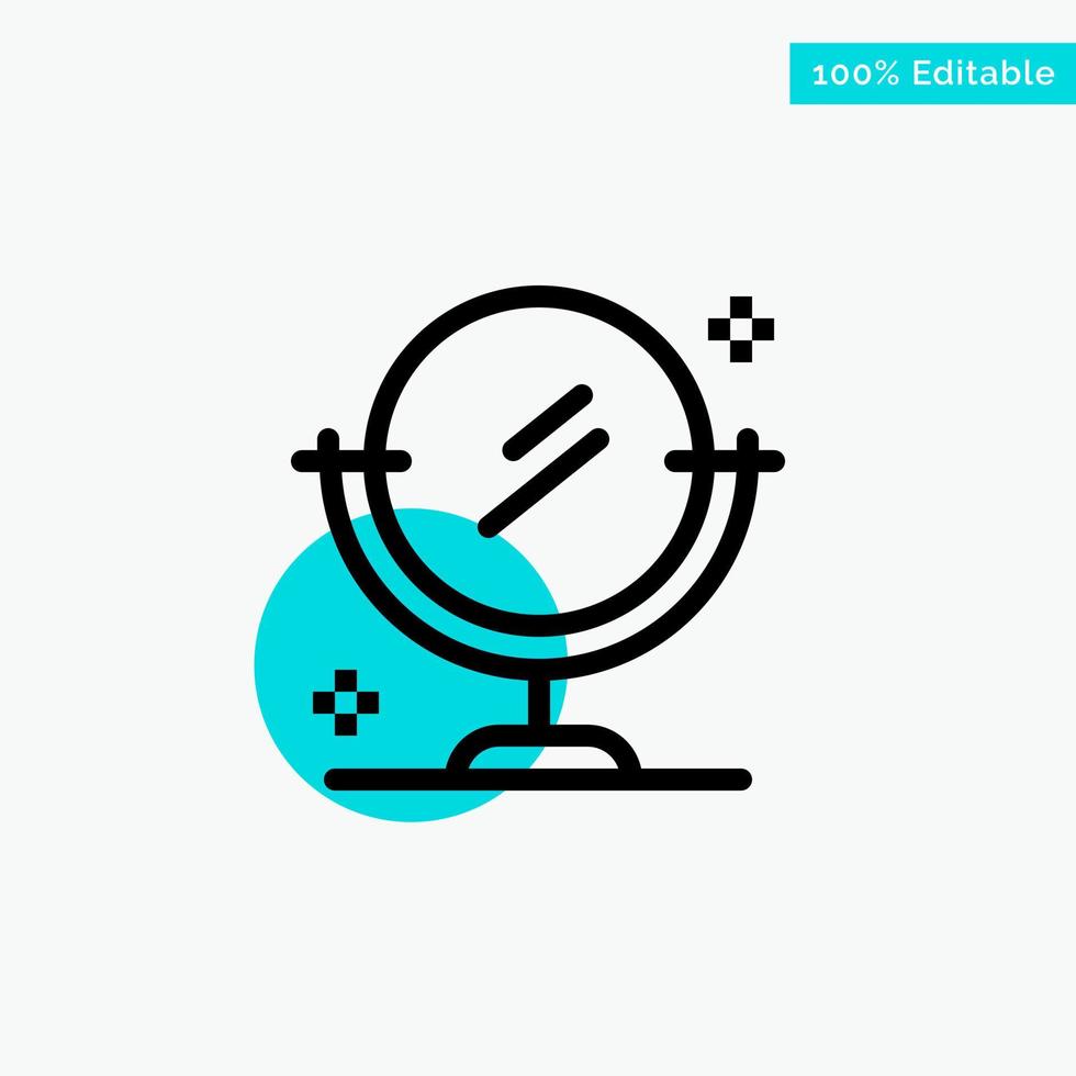 Mirror Cleaning Clean turquoise highlight circle point Vector icon