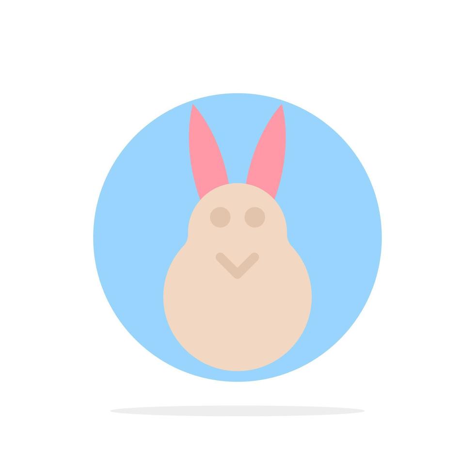 conejito pascua conejito de pascua conejo círculo abstracto fondo color plano icono vector