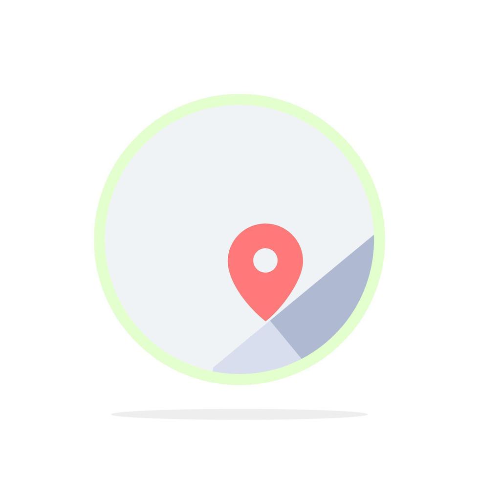 Basic Map Location Map Abstract Circle Background Flat color Icon vector