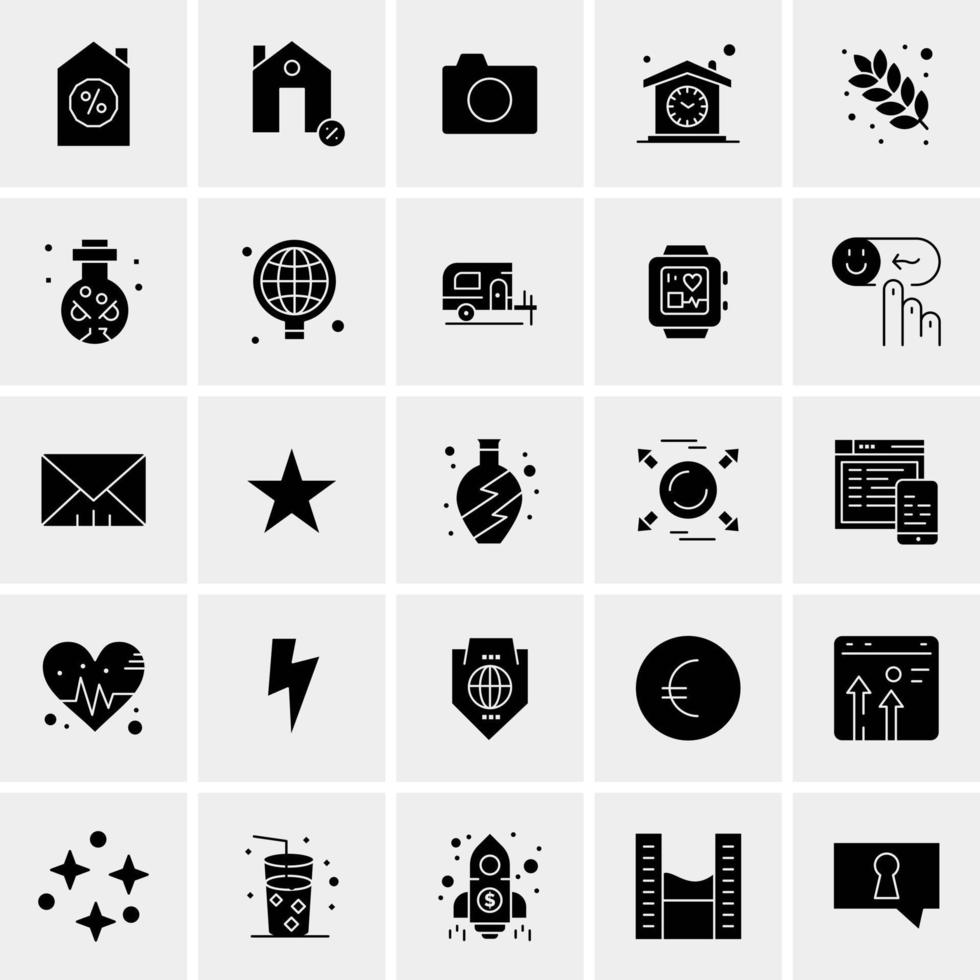 25 iconos de negocios universales vector ilustración de icono creativo para usar en proyectos relacionados con la web y dispositivos móviles