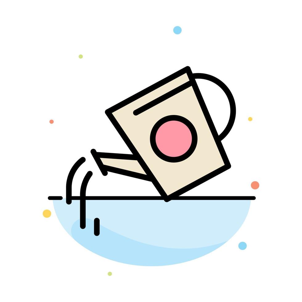Water Tank Beverage Bottle Tank Water Abstract Flat Color Icon Template vector