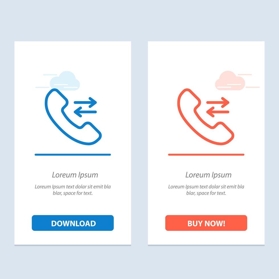 responder llamada contáctenos azul y rojo descargar y comprar ahora plantilla de tarjeta de widget web vector