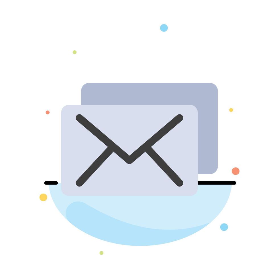 Business Mail Message Abstract Flat Color Icon Template vector