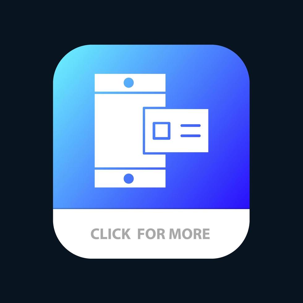 Mobile Online Chalk Profile Mobile App Button Android and IOS Glyph Version vector