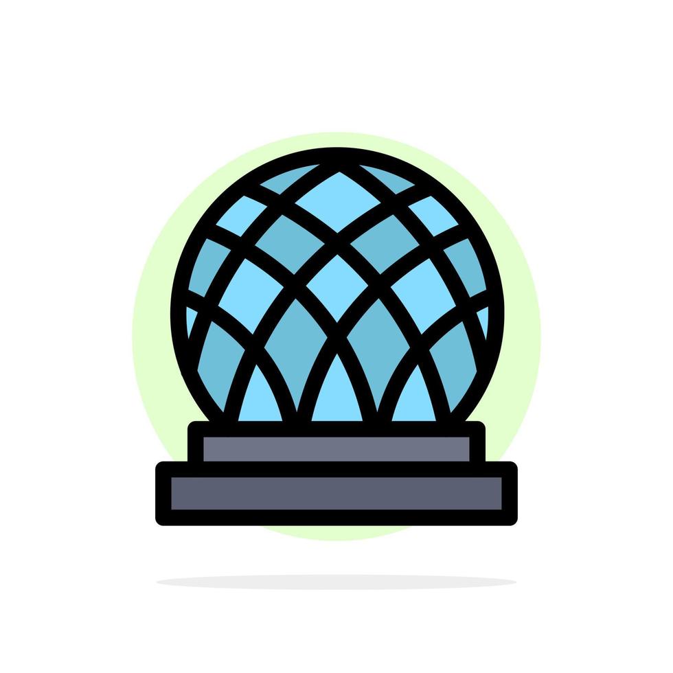 Building Canada City Dome Abstract Circle Background Flat color Icon vector