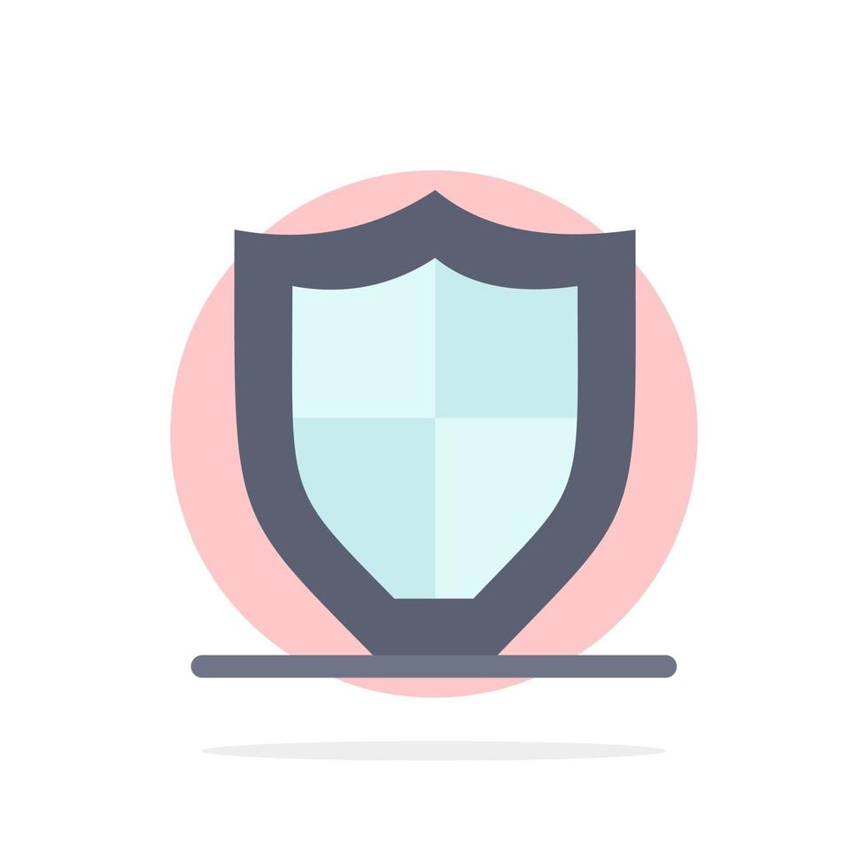 protección de internet seguridad escudo círculo abstracto fondo color plano icono vector