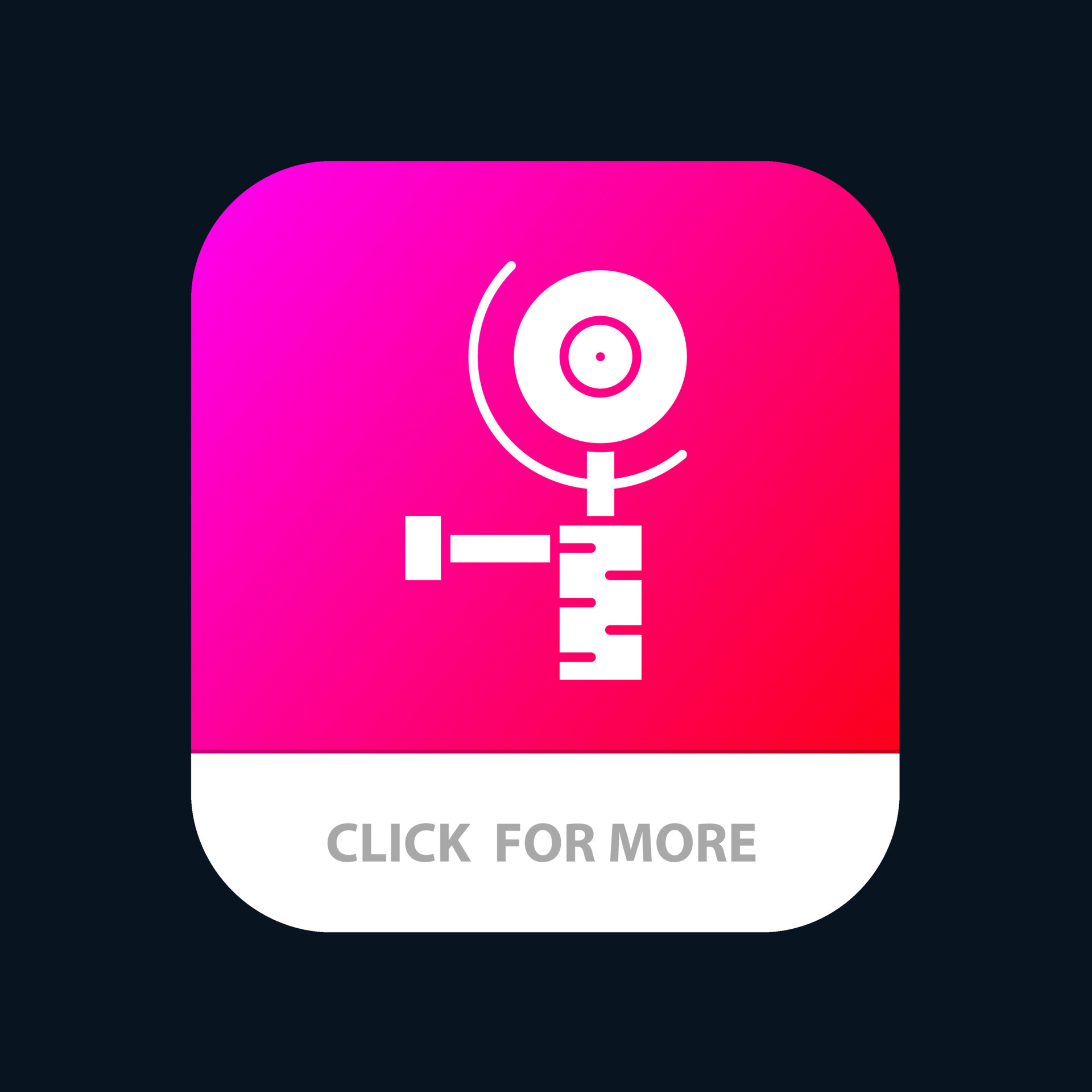 Construction Grinder Grinding Mobile App Button Android and IOS Glyph