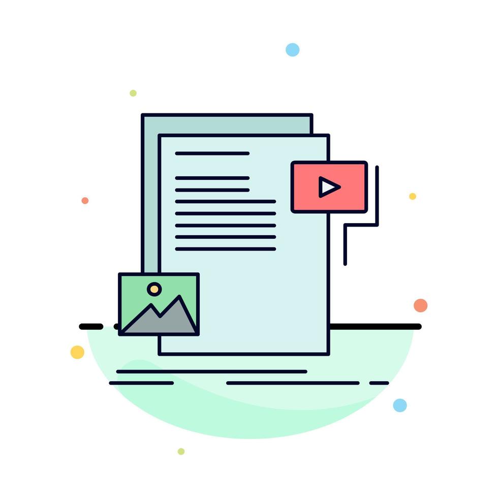data document file media website Flat Color Icon Vector