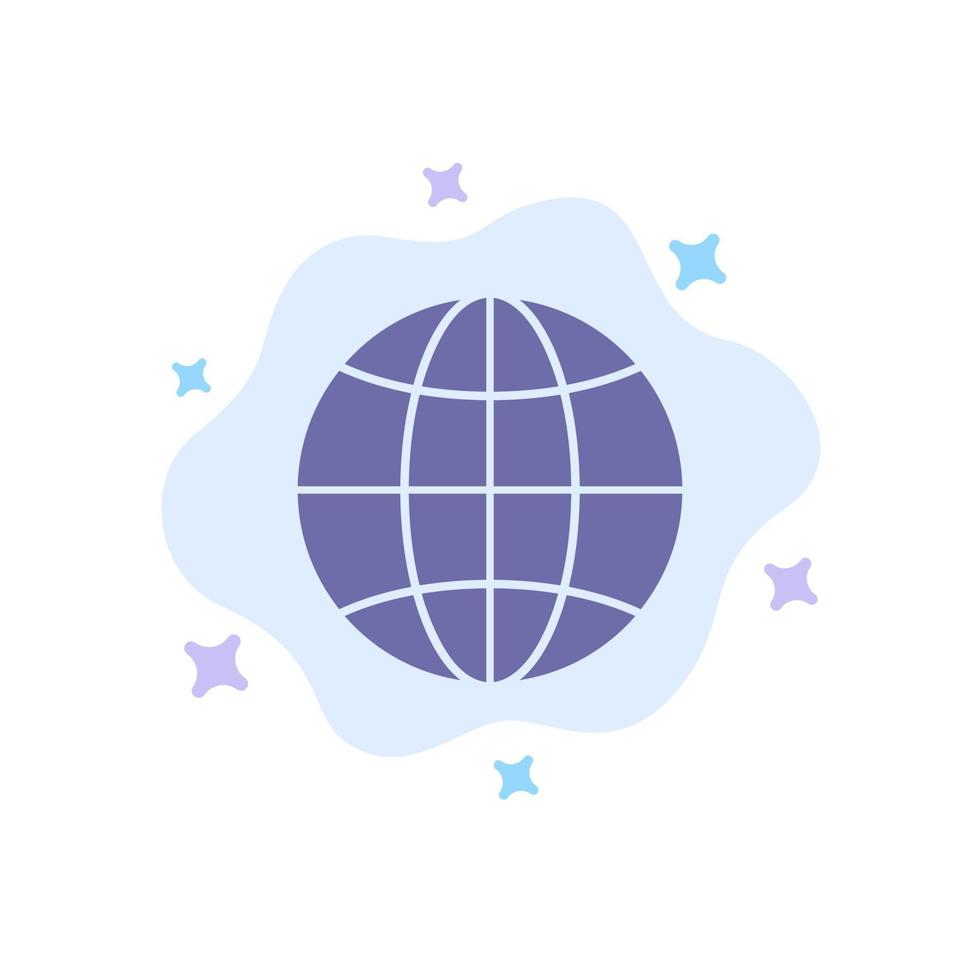 globo terráqueo internet diseño icono azul sobre fondo de nube abstracta vector