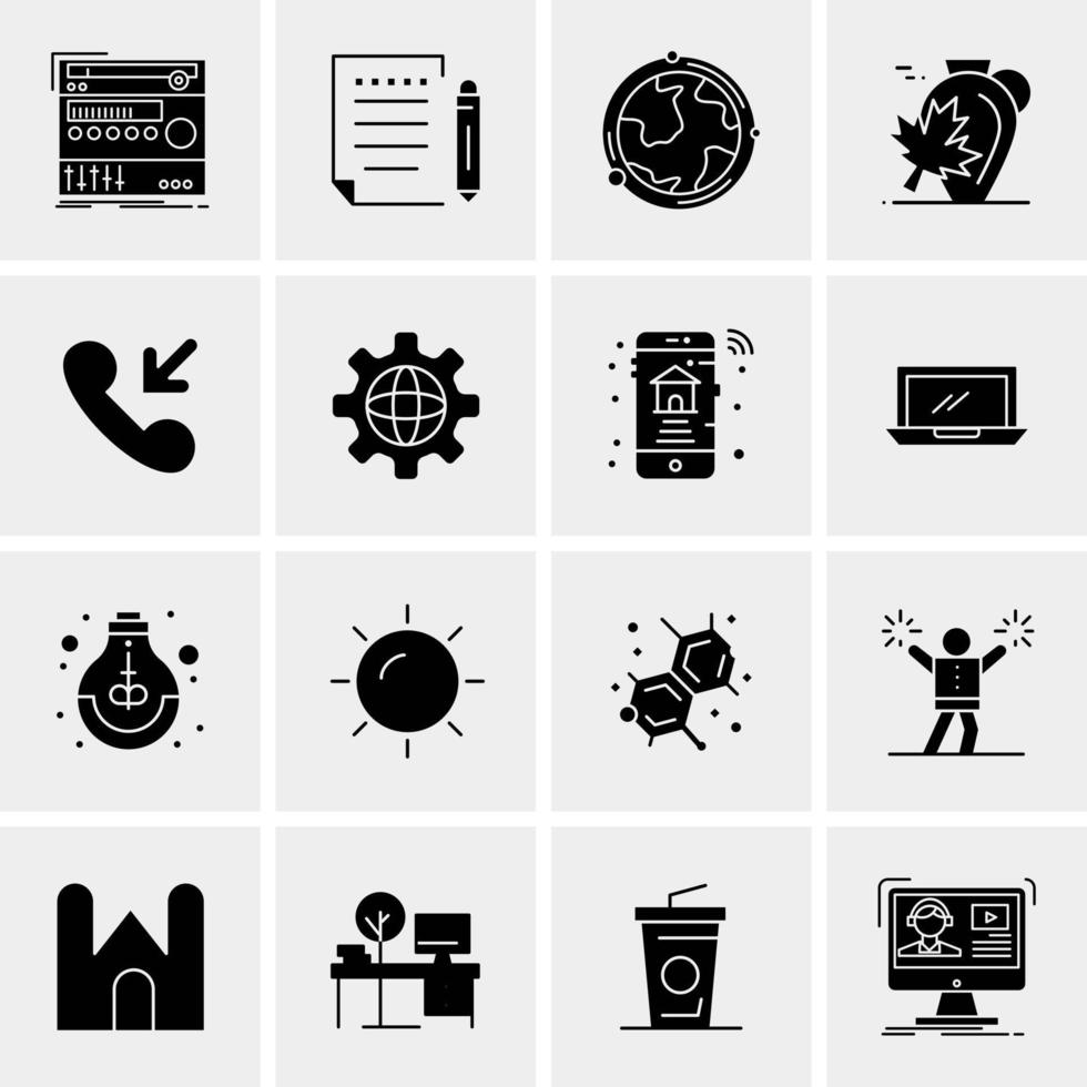 16 Universal Business Icons Vector Creative Icon Illustration to use in web and Mobile Related project