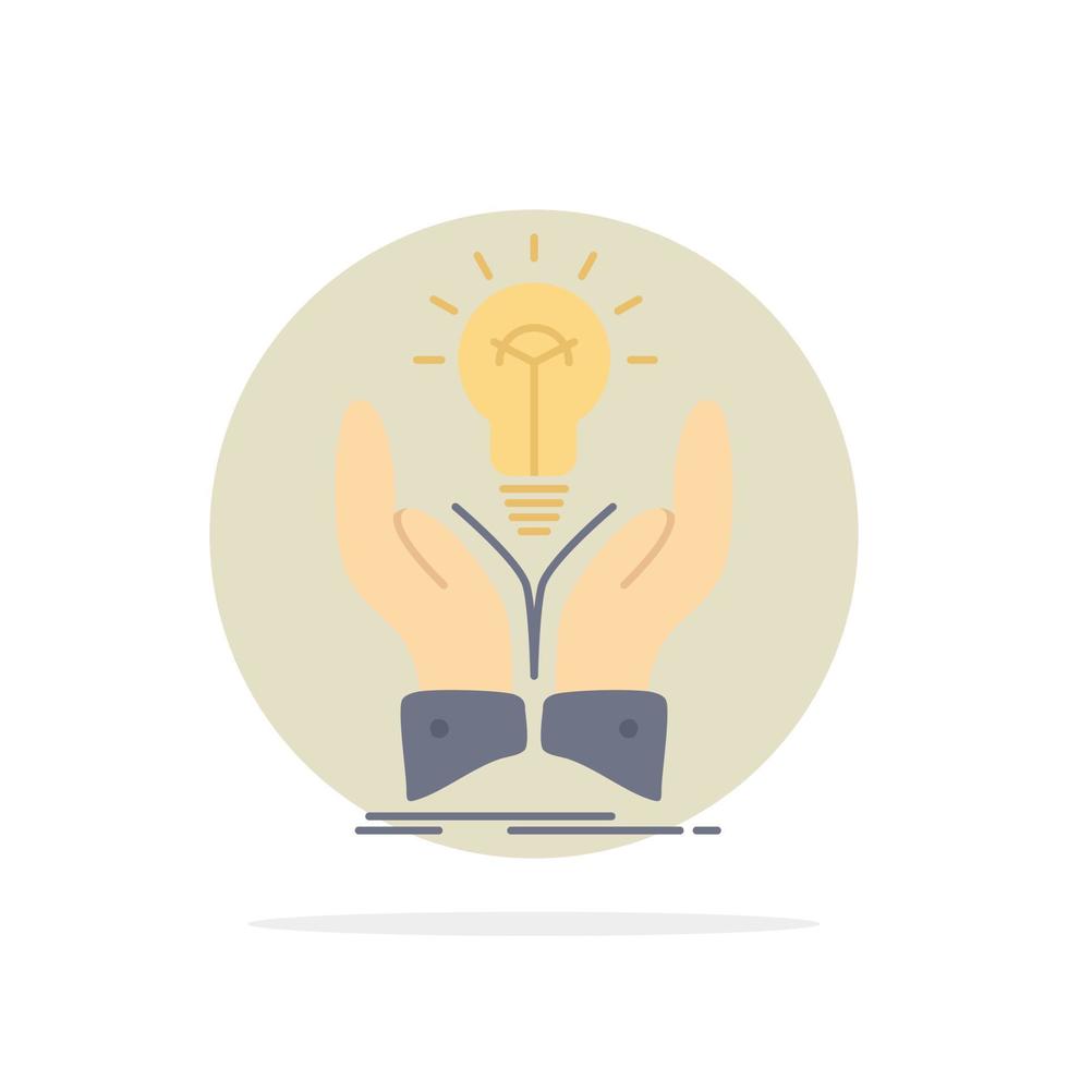 idea ideas creative share hands Flat Color Icon Vector